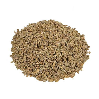 Ein kleiner Haufen Bio Anis ganz. Der Bio-Anis hat eine braune Farbe. Es sieht sehr lecker aus.